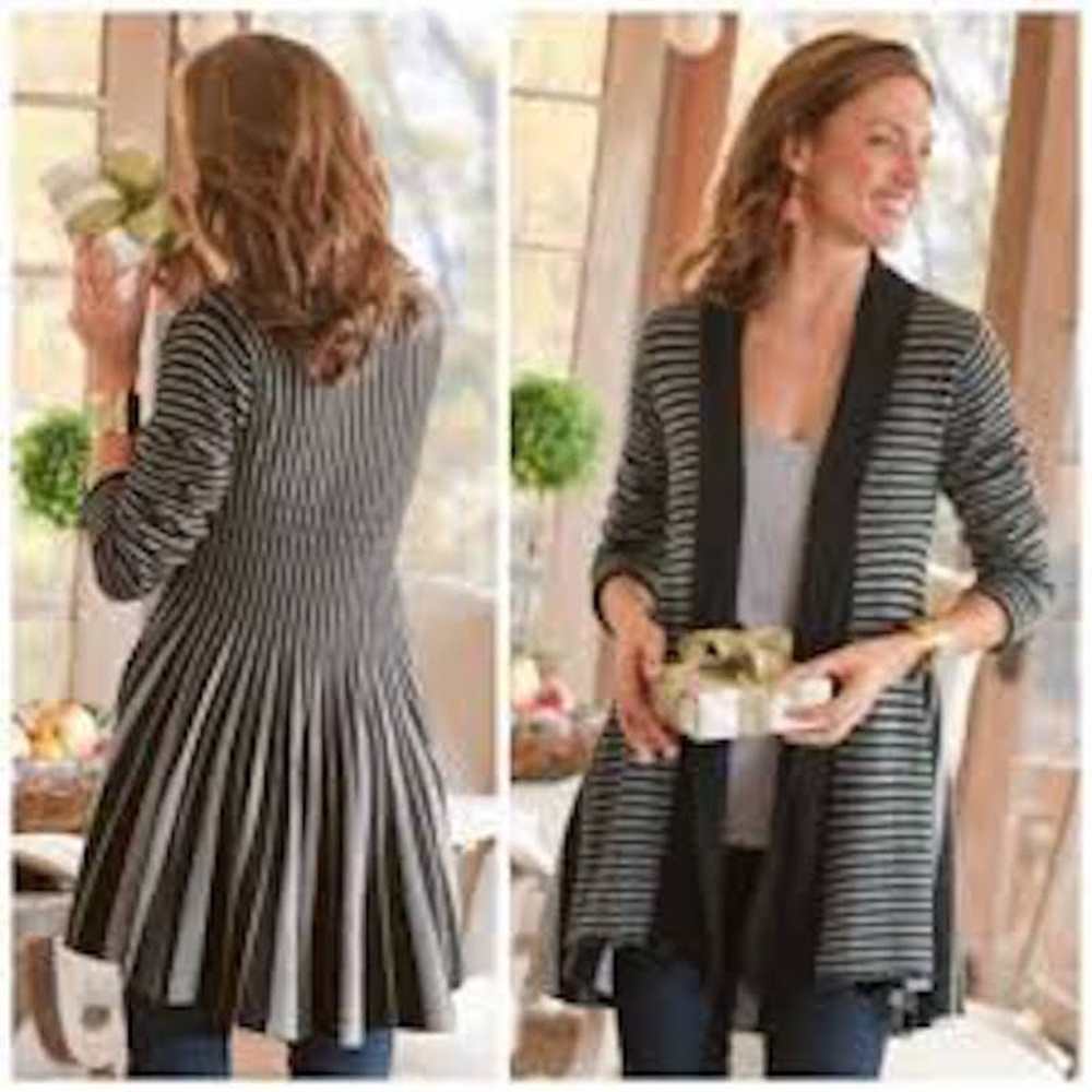 SOFT SURROUNDINGS Downtown topper Sweater Coat XS cotton cashmere vintage